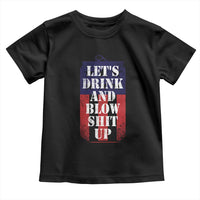 Funny Beer American Flag 4th of July Toddler T Shirt Merica Drinking USA - Wonder Print Shop