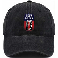 Funny Beer American Flag 4th of July Washed Cotton Baseball Cap Merica Drinking USA