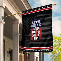Funny Beer American Flag 4th of July Garden Flag Merica Drinking USA