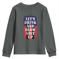Funny Beer American Flag 4th of July Youth Sweatshirt Merica Drinking USA - Wonder Print Shop