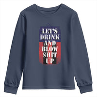 Funny Beer American Flag 4th of July Youth Sweatshirt Merica Drinking USA - Wonder Print Shop