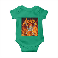 Funny Skeleton ADHD Baby Onesie Meme Flames Neurodivergent Gen Z - Wonder Print Shop