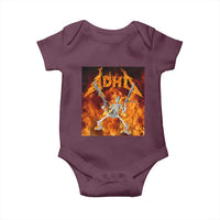 Funny Skeleton ADHD Baby Onesie Meme Flames Neurodivergent Gen Z - Wonder Print Shop
