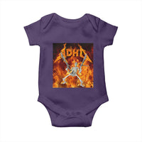Funny Skeleton ADHD Baby Onesie Meme Flames Neurodivergent Gen Z - Wonder Print Shop