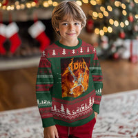 Funny Skeleton ADHD Knitted Sweatshirt Meme Flames Neurodivergent Gen Z - Wonder Print Shop