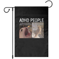 ADHD Cat Meme Garden Flag Funny Panic Cat Mental Health Awareness - Wonder Print Shop