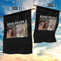 ADHD Cat Meme Garden Flag Funny Panic Cat Mental Health Awareness - Wonder Print Shop
