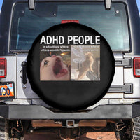 ADHD Cat Meme Spare Tire Cover Funny Panic Cat Mental Health Awareness - Wonder Print Shop