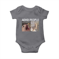 ADHD Cat Meme Baby Onesie Funny Panic Cat Mental Health Awareness - Wonder Print Shop