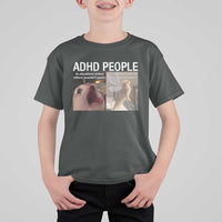 ADHD Cat Meme T Shirt For Kid Funny Panic Cat Mental Health Awareness - Wonder Print Shop