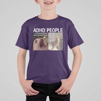 ADHD Cat Meme T Shirt For Kid Funny Panic Cat Mental Health Awareness - Wonder Print Shop