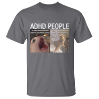 ADHD Cat Meme T Shirt Funny Panic Cat Mental Health Awareness - Wonder Print Shop