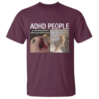 ADHD Cat Meme T Shirt Funny Panic Cat Mental Health Awareness - Wonder Print Shop