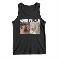 ADHD Cat Meme Tank Top Funny Panic Cat Mental Health Awareness - Wonder Print Shop
