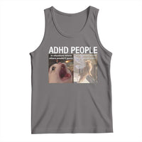 ADHD Cat Meme Tank Top Funny Panic Cat Mental Health Awareness - Wonder Print Shop