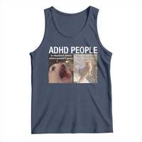 ADHD Cat Meme Tank Top Funny Panic Cat Mental Health Awareness - Wonder Print Shop