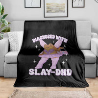 ADHD Meme Throw Blanket Funny Slay DHD Frog Neurodivergent - Wonder Print Shop