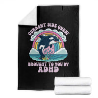 Side Quest ADHD Throw Blanket Funny Neurodivergent Meme - Wonder Print Shop
