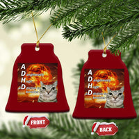 ADHD Cat Meme Ceramic Ornament Funny Kitty Flames Neurodivergent Gen Z - Wonder Print Shop