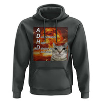 ADHD Cat Meme Hoodie Funny Kitty Flames Neurodivergent Gen Z - Wonder Print Shop