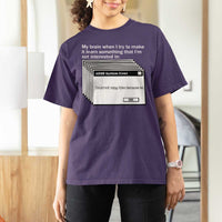 ADHD Meme T Shirt For Women Funny System Error Neurodivergent Humor - Wonder Print Shop