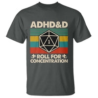 ADHD&D Roll for Concentration T Shirt Retro 90s ADHD Roll For Concentration Funny Gamer - Wonder Print Shop