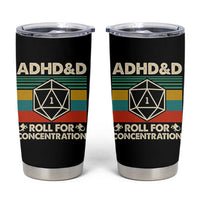 ADHD&D Roll for Concentration Tumbler Cup Retro 90s ADHD Roll For Concentration Funny Gamer - Wonder Print Shop