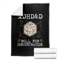 ADHD&D Roll for Concentration Throw Blanket ADHD Roll For Concentration Funny Gamer - Wonder Print Shop