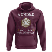 ADHD&D Roll for Concentration Hoodie ADHD Roll For Concentration Funny Gamer - Wonder Print Shop