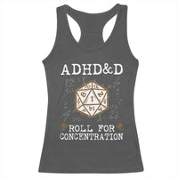 ADHD&D Roll for Concentration Racerback Tank Top ADHD Roll For Concentration Funny Gamer - Wonder Print Shop