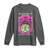 ADHD Meme Long Sleeve Shirt Neurodivergent Wizard Frog I Cant Focus - Wonder Print Shop