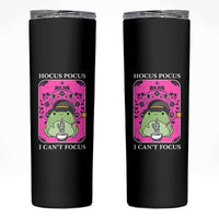 ADHD Meme Skinny Tumbler Neurodivergent Wizard Frog I Cant Focus - Wonder Print Shop