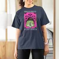 ADHD Meme T Shirt For Women Neurodivergent Wizard Frog I Cant Focus - Wonder Print Shop