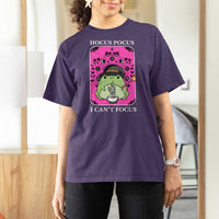ADHD Meme T Shirt For Women Neurodivergent Wizard Frog I Cant Focus - Wonder Print Shop