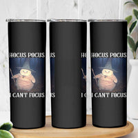 ADHD Cat Meme Skinny Tumbler Neurodivergent Wizard Cat I Cant Focus - Wonder Print Shop