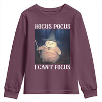 ADHD Cat Meme Youth Sweatshirt Neurodivergent Wizard Cat I Cant Focus - Wonder Print Shop