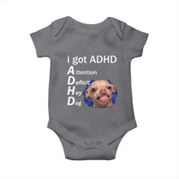 Funny ADHD Dog Meme Baby Onesie Attention Deficit Hey Dog Humor Lovers - Wonder Print Shop