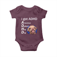 Funny ADHD Dog Meme Baby Onesie Attention Deficit Hey Dog Humor Lovers - Wonder Print Shop