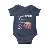 Funny ADHD Dog Meme Baby Onesie Attention Deficit Hey Dog Humor Lovers - Wonder Print Shop