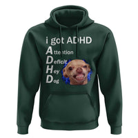 Funny ADHD Dog Meme Hoodie Attention Deficit Hey Dog Humor Lovers - Wonder Print Shop