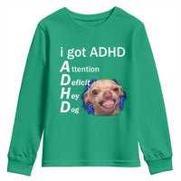 Funny ADHD Dog Meme Youth Sweatshirt Attention Deficit Hey Dog Humor Lovers - Wonder Print Shop