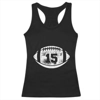 Personalized Football Game Day Racerback Tank Top Custom Number Cute Senior Mom Mama - Wonder Print Shop
