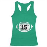 Personalized Football Game Day Racerback Tank Top Custom Number Cute Senior Mom Mama - Wonder Print Shop