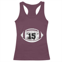 Personalized Football Game Day Racerback Tank Top Custom Number Cute Senior Mom Mama - Wonder Print Shop