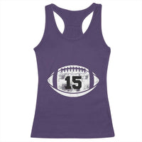 Personalized Football Game Day Racerback Tank Top Custom Number Cute Senior Mom Mama - Wonder Print Shop