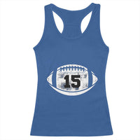 Personalized Football Game Day Racerback Tank Top Custom Number Cute Senior Mom Mama - Wonder Print Shop