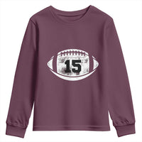 Personalized Football Game Day Youth Sweatshirt Custom Number Cute Senior Mom Mama - Wonder Print Shop