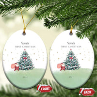 Personalized Baby's First Christmas Ornament 2024 Custom Name Keepsake Xmas Decoration Adorable Santa - Wonder Print Shop