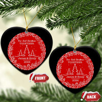 Personalized Mr Mrs Christmas Ornament Custom Name Keepsake First Christmas Together Wedding Gifts for New Couple - Wonder Print Shop