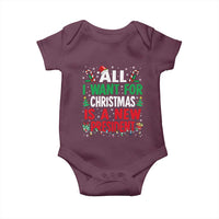 All I Want for Christmas Is A New President Baby Onesie Subtle FDT Sarcastic Holiday - Wonder Print Shop